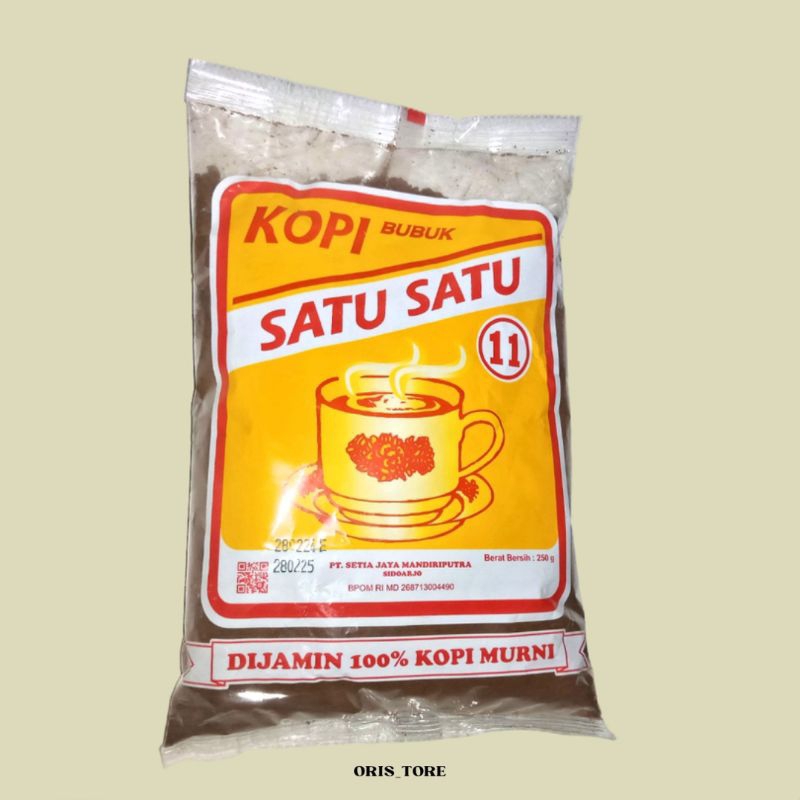 

Kopi Bubuk Satu-satu Berat 250 Gram