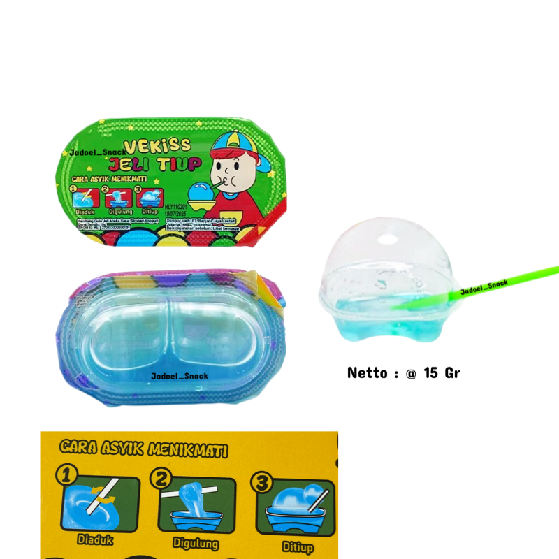 

RB GROSIR - Permen Vekiss Jeli Tiup 30 x 15 gr Rasa Buah by Jadoel_Snack