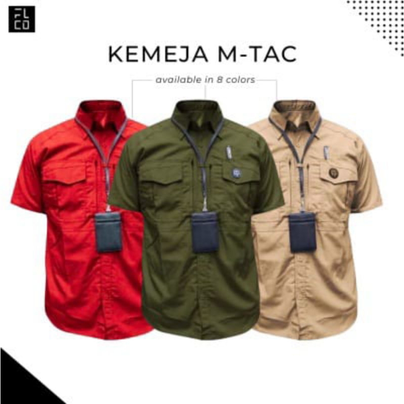 KEMEJA TACTICAL M TAC PENDEK/KEMEJA TACTICAL PUTIH / MERAH 511PANTS