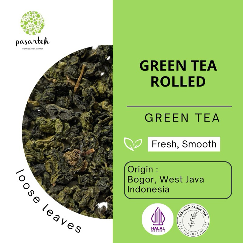 

[ pasarteh ] Rolled Green Tea Sinensis | Teh Hijau I Green Tea I Teh Indonesia I Premium Green Tea