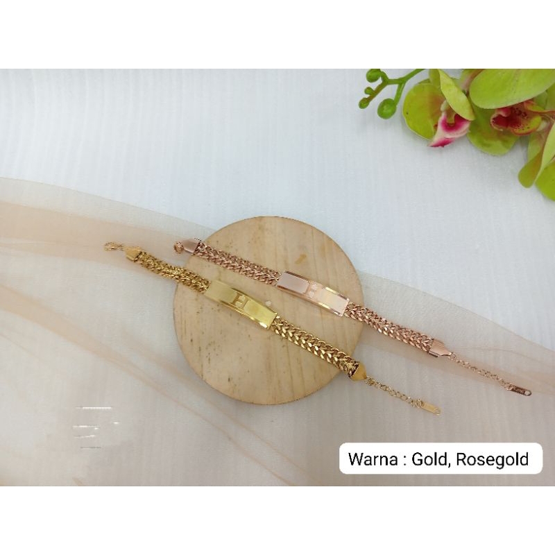 gelang rantai plat titanium