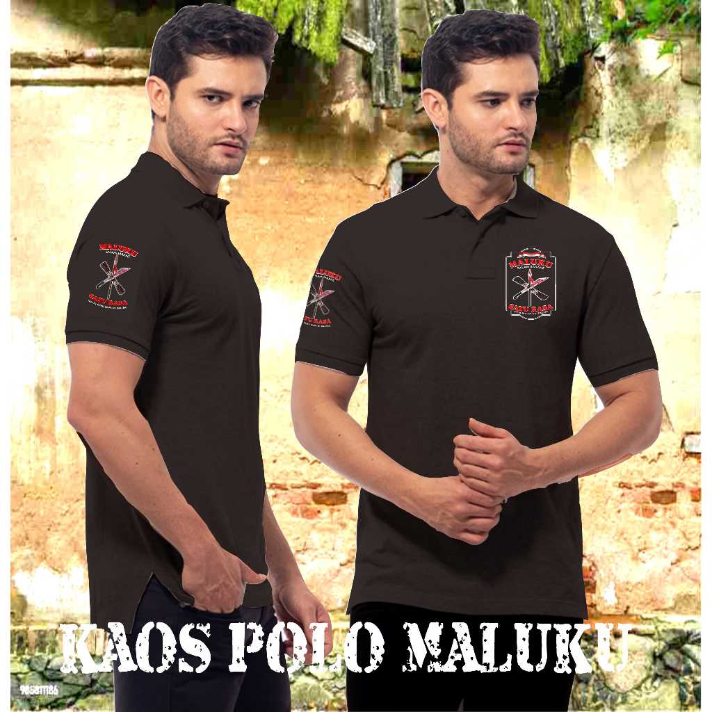KAOS MALUKU LOGO SATU DARAH MALUKU KAOS POLO LACOST BONUS STICKER MALUKU