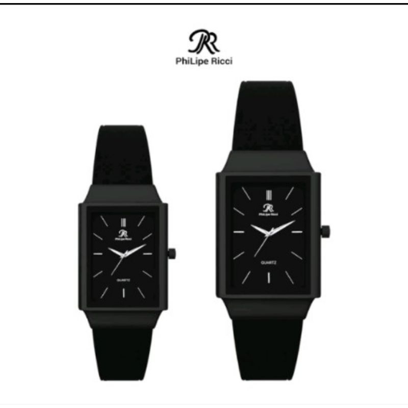 PhiLipe Ricci Jam Tangan Couple Original Analog Karet 6833 Free Box