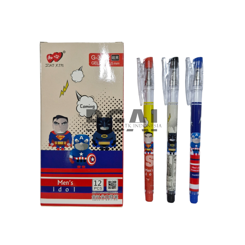 

BOLPOIN BULPOIN PULPEN GEL PEN ZHI XIN G-3122 0.5 MM 1 PACK ISI 12 PCS TINTA HITAM