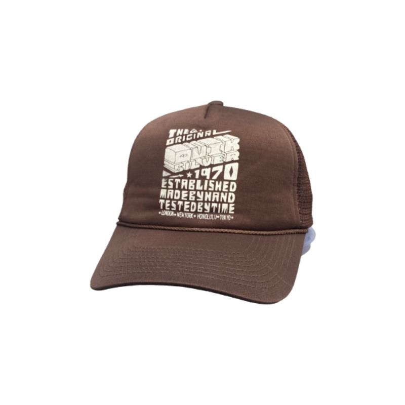 Topi Trucker Ropehat Quicksilper Brown OSFA Second Original Murah