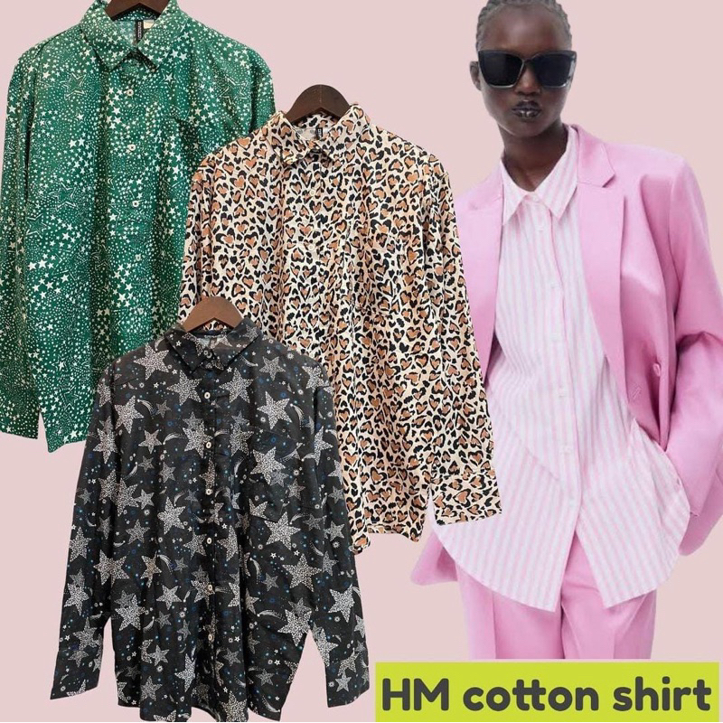 Kemeja wanita HM Motif Stars