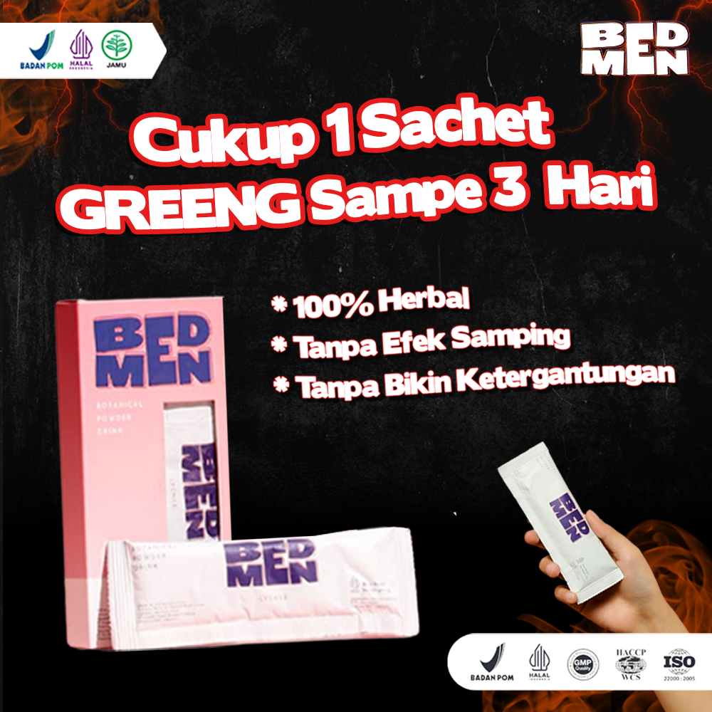 BEDMEN - Obat Kuat / Minuman Pria / Herbal Pria Alami / Tambah Durasi / 1 pack Isi 3 Sachet