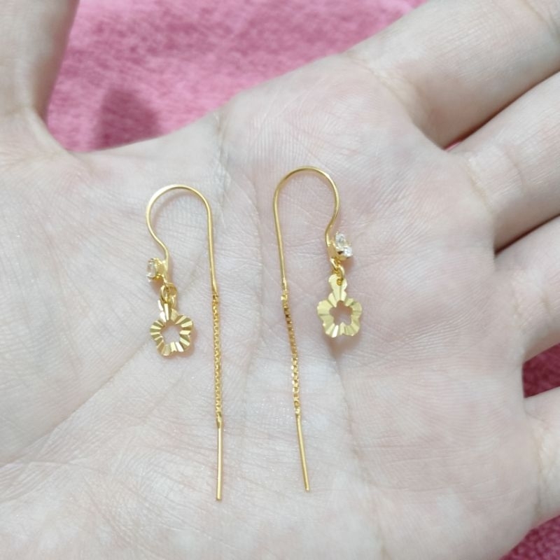 ANTING JARUM PERAK 925 LAPIS EMAS