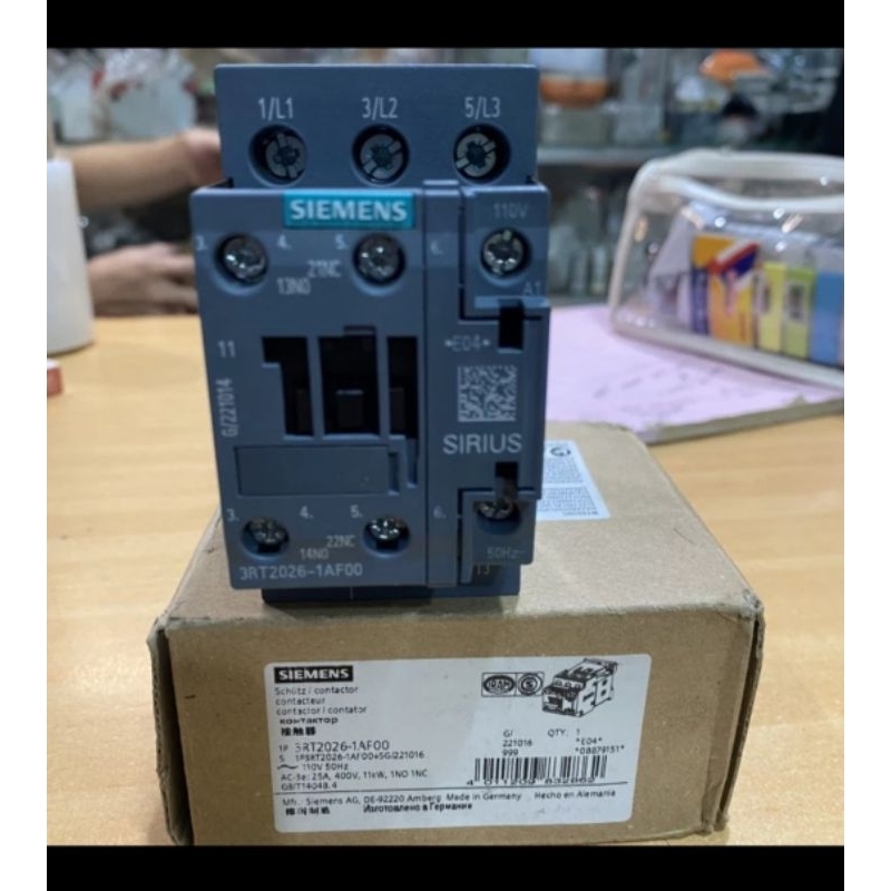 KONTAKTOR SIEMENS 3RT2026-1AF00 110V