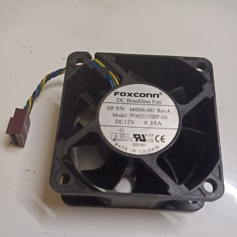 kipas fan 6cm Foxconn/444306-001/12v0,35a 4pin kabel