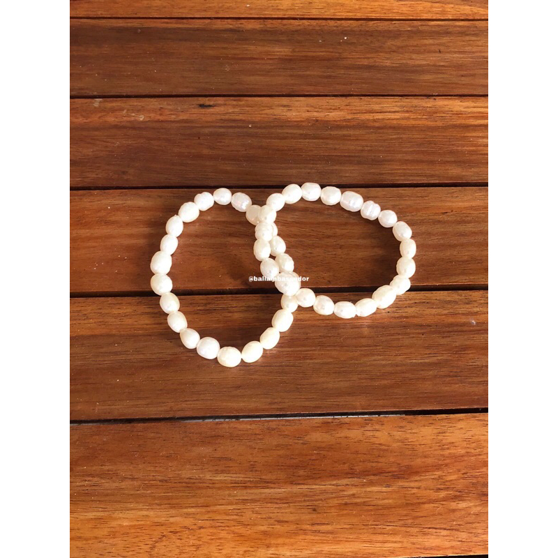 GELANG MUTIARA WHITE CREAM PEARL