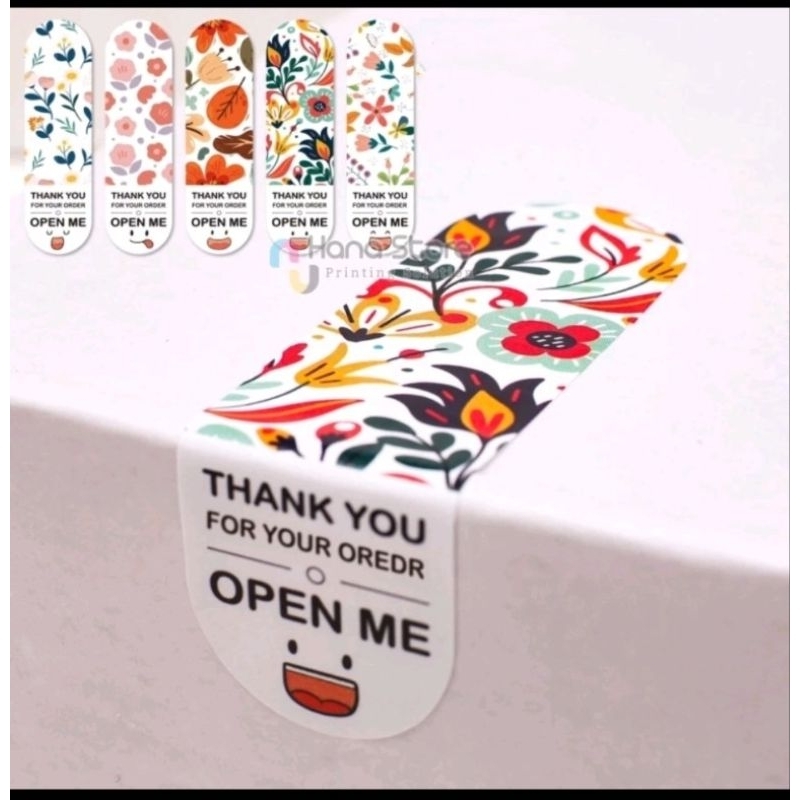 

stiker label open me thank you for your order