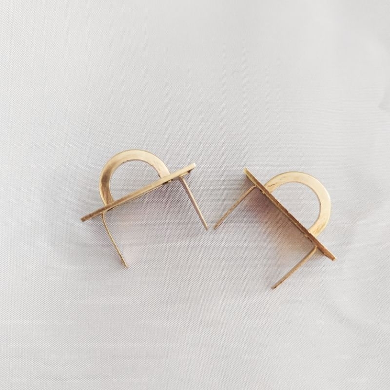 2 Pcs (sepasang) Ring Gawang Tas Rajut Tas Tali kur warna Rose Gold