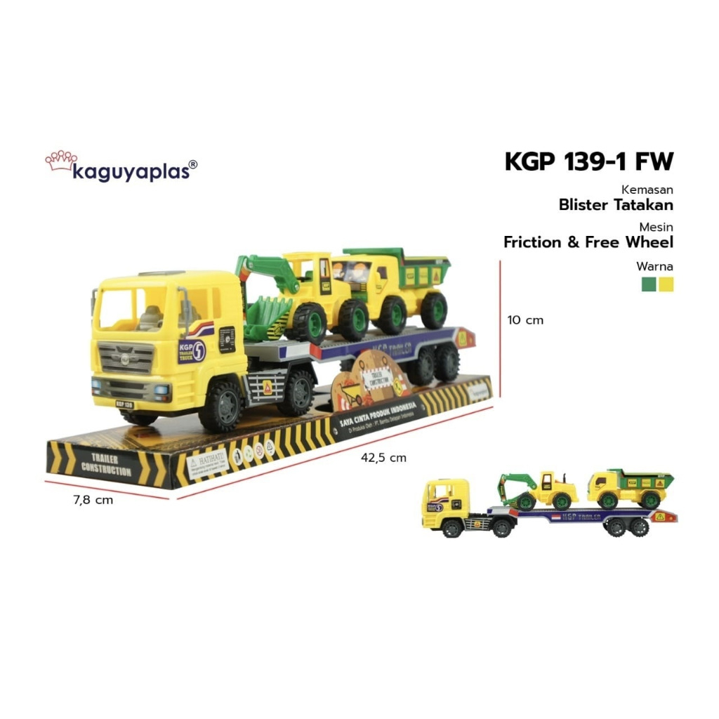 MAINAN TRUK TRAILER ISI DUMP TRUK BEKO KGP1391 / KGP1381