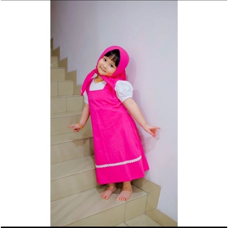 kostum marsha and the bear/baju marsha terbaru/kostum marhsa anak/baju marsha anak