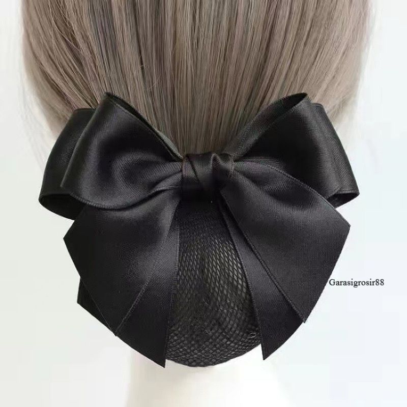 Premium Harnet Rambut Jepitan Cepol Pita Korea Jaring Sanggul Polos Motif Dewasa Anak Harnet