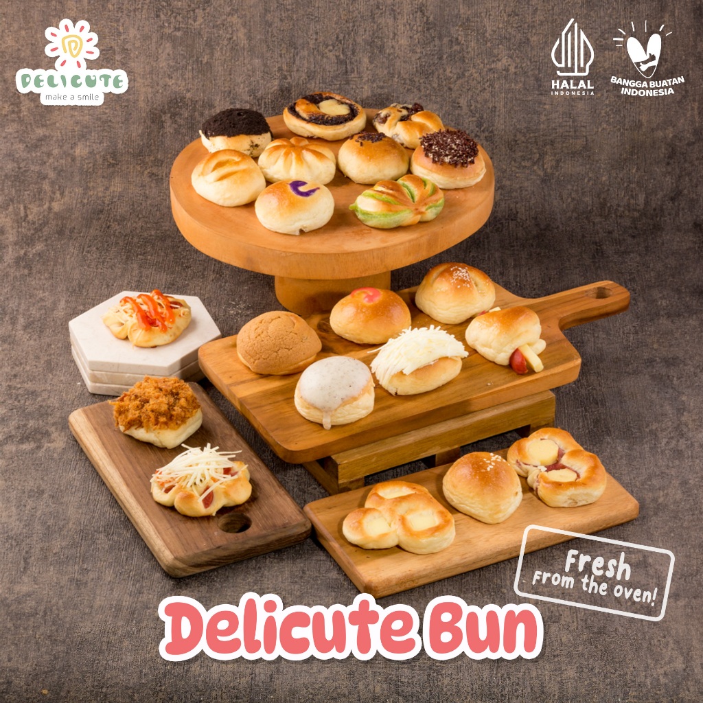 ROTI UNYIL DELICUTE BUN - DIKIRIM RANDOM ISI 24 PCS - ROTI DALAM KEMASAN SATUAN HIGIENIS