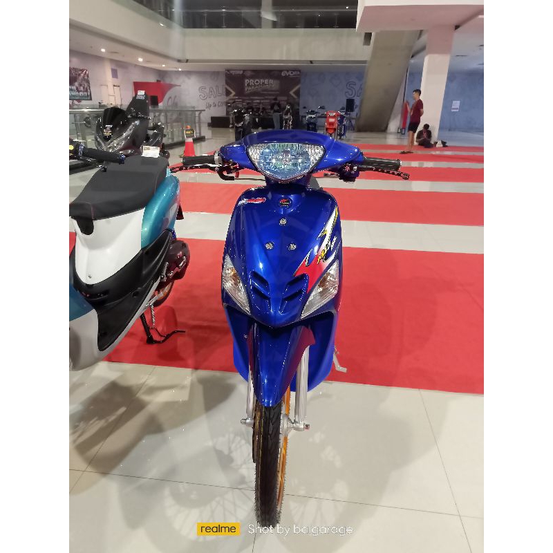 bodi halus Mio sporty biru  MX pemakaian kontes