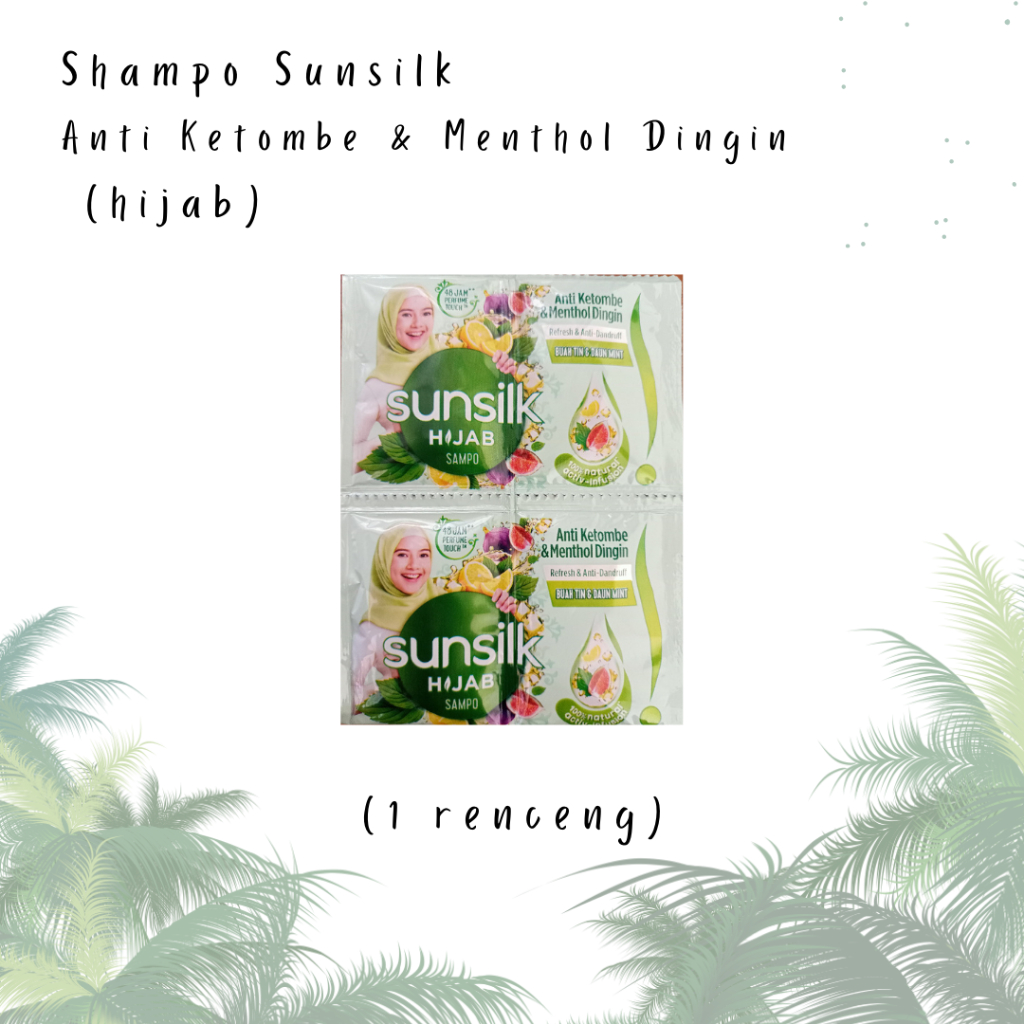1 RENCENG Sunsilk Shampoo Hijab Anti Ketombe & Menthol Dingin Sachet