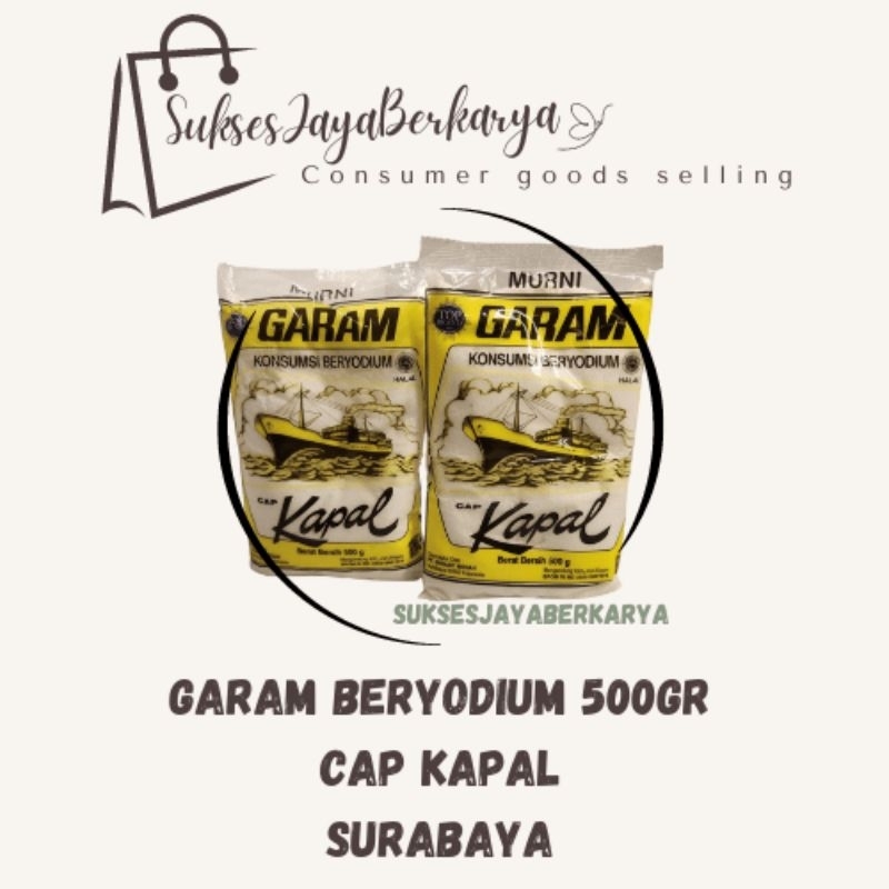 

Garam beryodium cap kapal 500gram / garam cap Kapal 1/2kg / Garam kapal 500gram