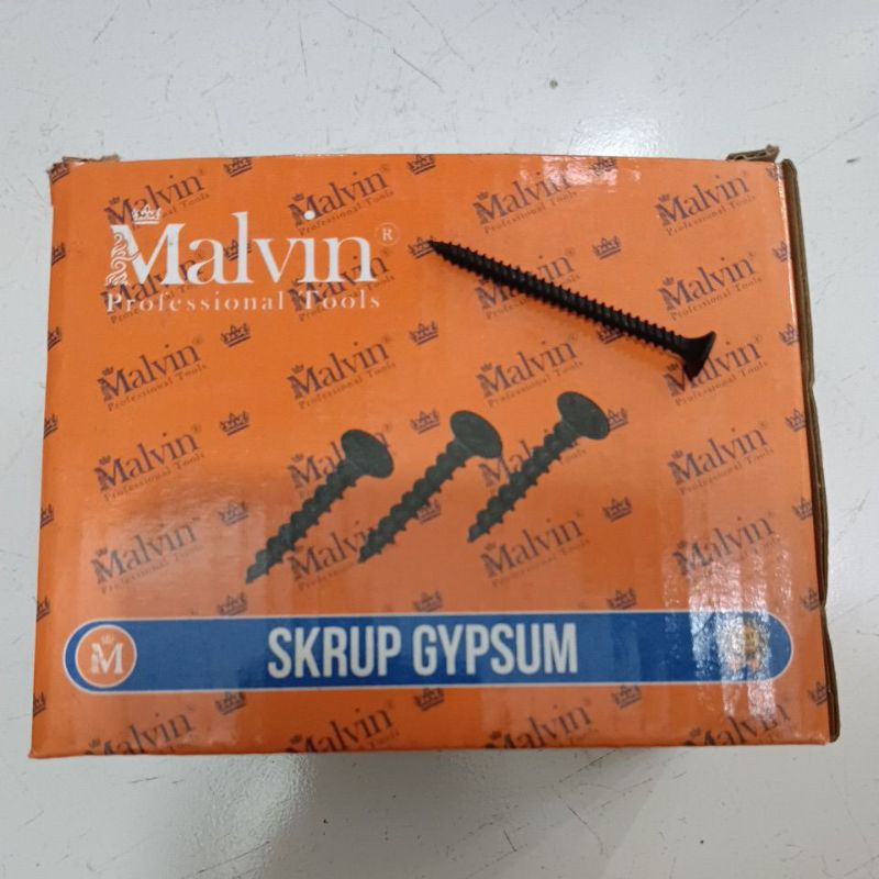 sekrup gypsum hitam