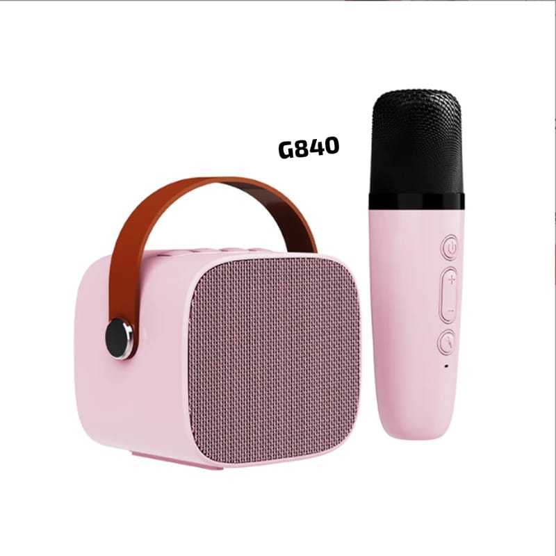 G840 MINI SPEAKER BLUETOOTH MICROPHONE SET KARAOKE WIRELESS TWS MIC MIK MIX SPK PORTABLE BLUTUT