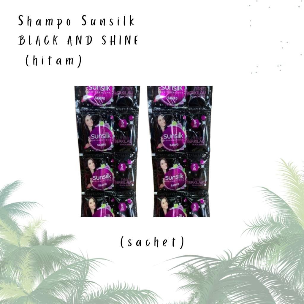 SUNSILK SHAMPO BLACK AND SHINE  SACHET (PCS)