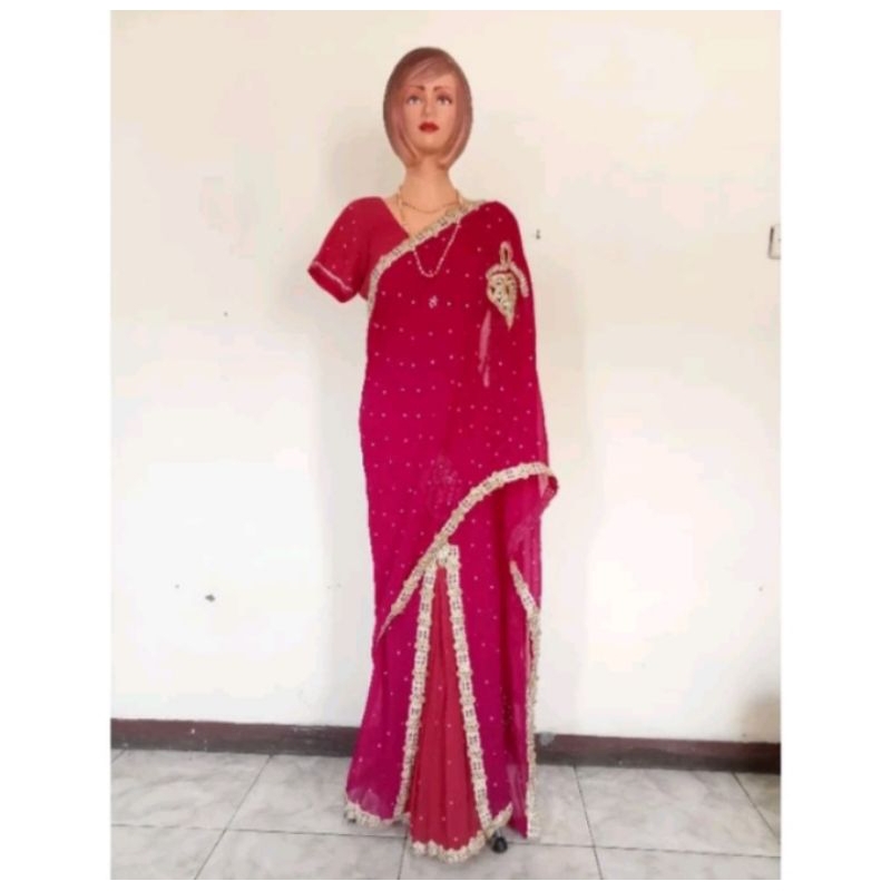 Sari preloved + blouse ready made model india