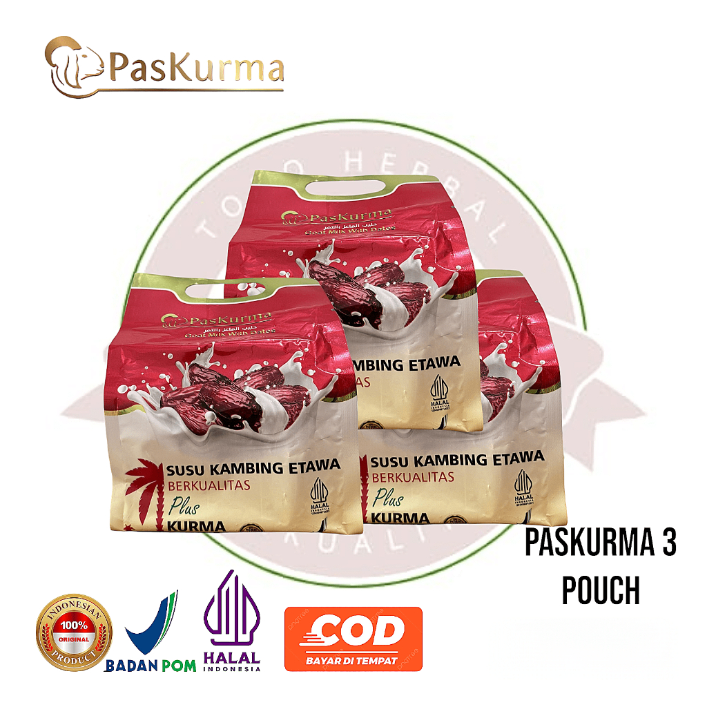 

Paskurma - Paket 3 Pouch susu ettawa plus kurma pilihan