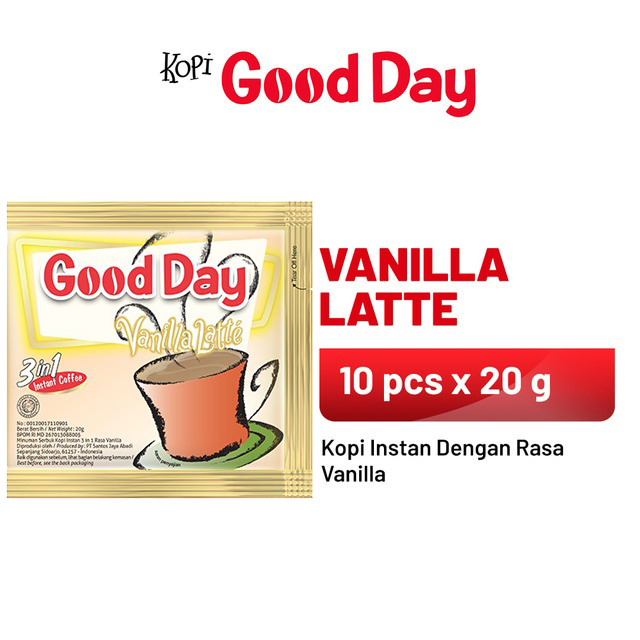 

GOOD DAY Vanilla Latte 1 Renteng (10 x 20 gr)