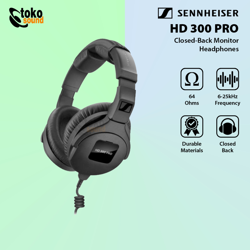 Sennheiser HD300 Pro HD 300 Pro Closed-Back Professional Monitor Headphone