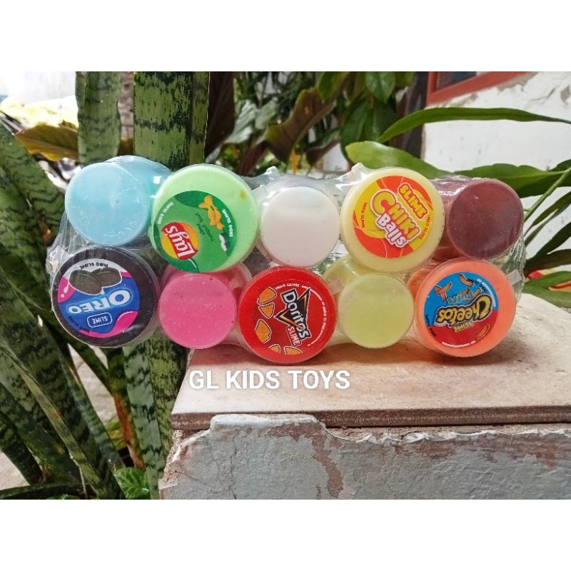 10pcs Slime Snack Cup 25cc Warna Warni
