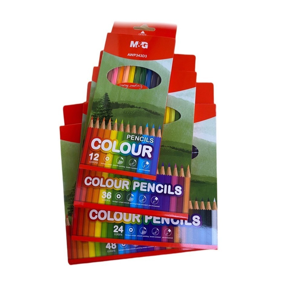 

M&G HEX 12 24 36 48 Colours Pencil Drawer opening style