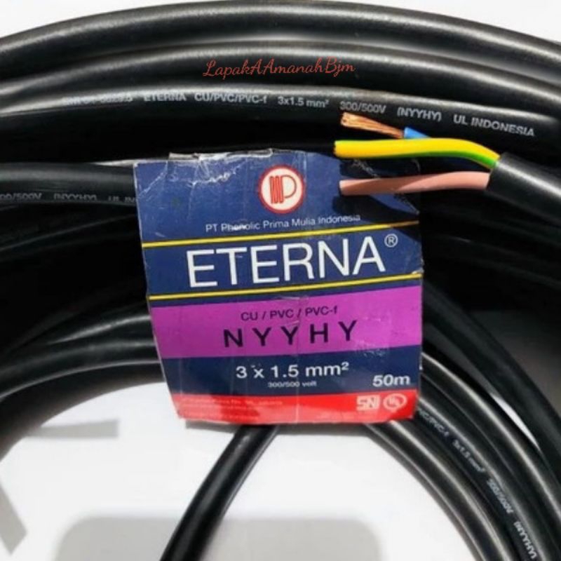 KABEL SERABUT ETERNA 3X1.5 SNI PERMETER