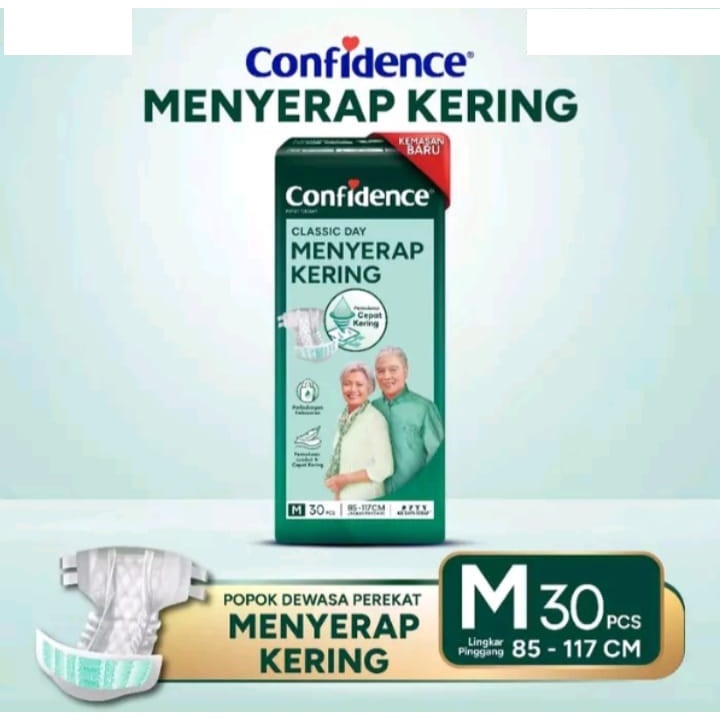 CONFIDENCE Popok Dewasa PEREKAT M30 Adult Diapers Tape Pampers Lansia Sekali Pakai