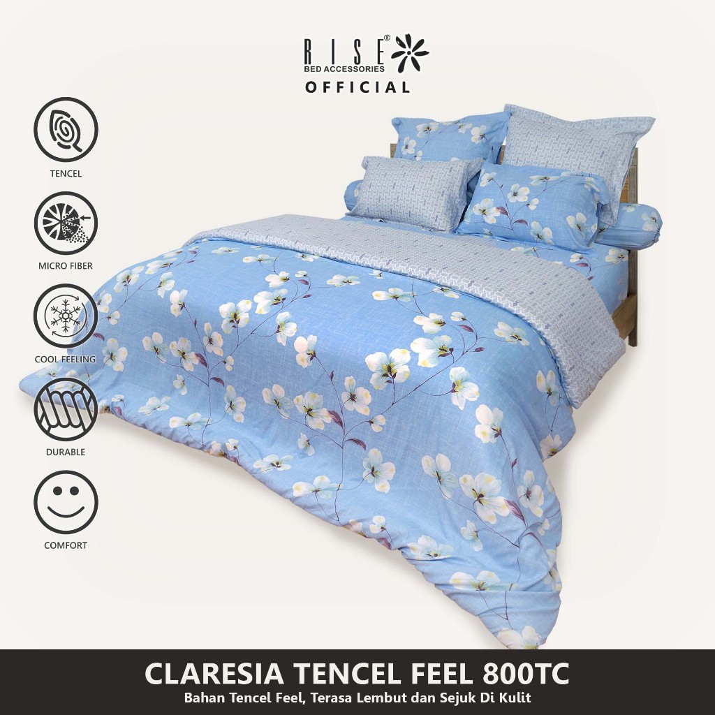 Rise Sprei Bahan Tencel Feel Motif Claresia 800TC