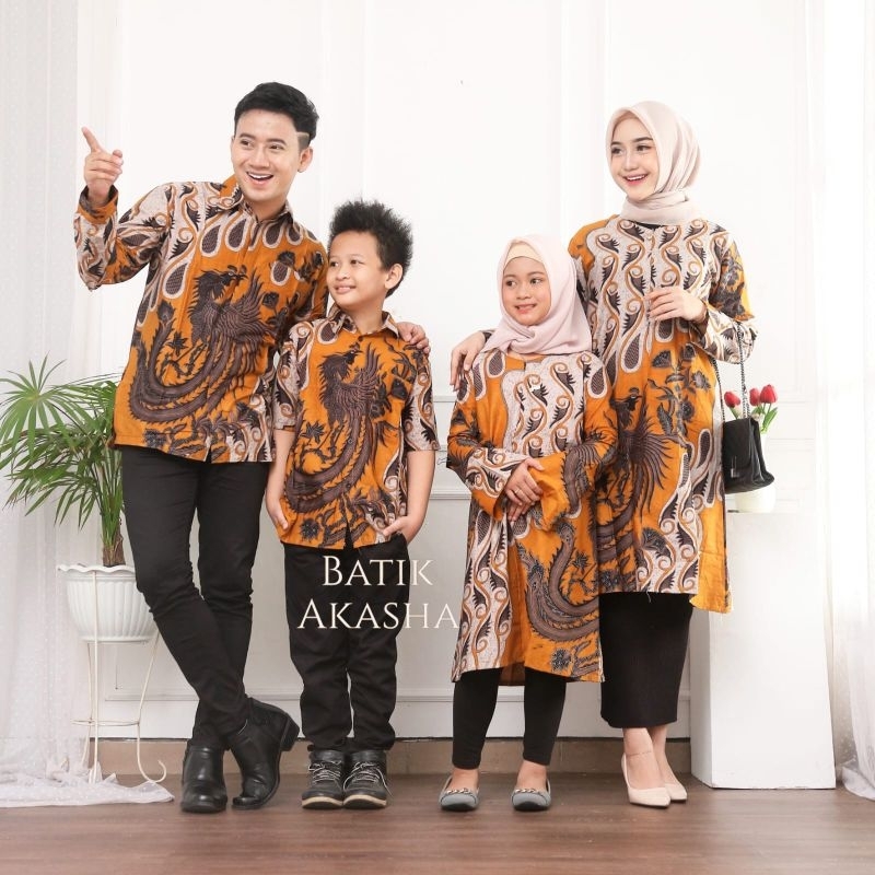 Batik Couple Sarimbit Keluarga Batik Modern Kemeja Hem Tunik Gamis Dewasa Hem Anak Gamis Anak XXL XX