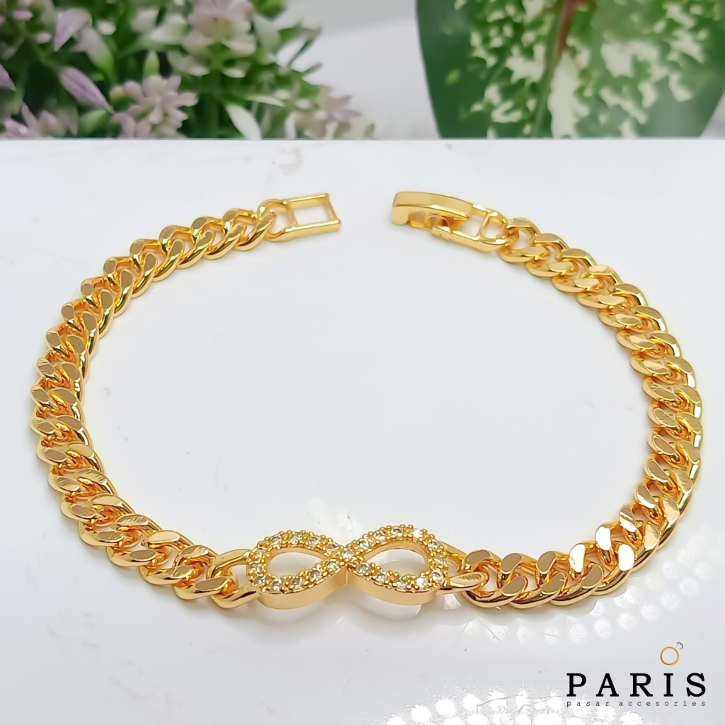Gelang Rantai Perhiasan Wanita Dewasa Dan Remaja Lapis Emas GR.01