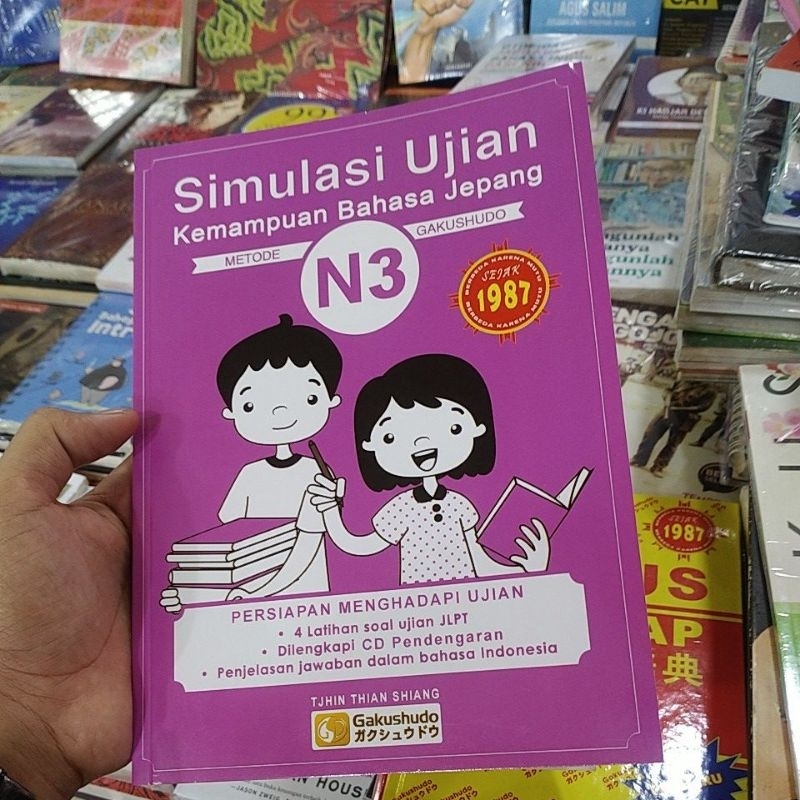 buku simulasi ujian kemampuan bahasa Jepang N3 metode gakushudo original