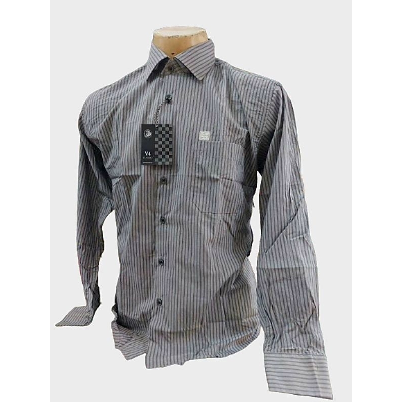 kemeja pria lengan panjang liris V4 classic