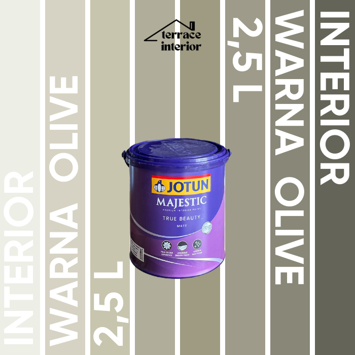 Cat Tembok Majestic Matt Interior Jotun warna Olive 2.5 L