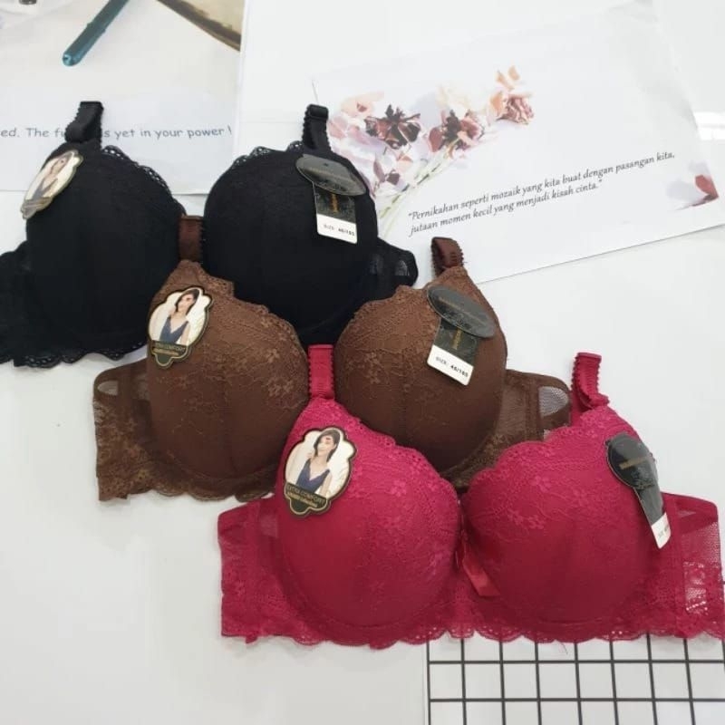 Bra Bh Full Burkat Kawat Kait 3 Busa Sedang Bh Fashion Big Size Cup C