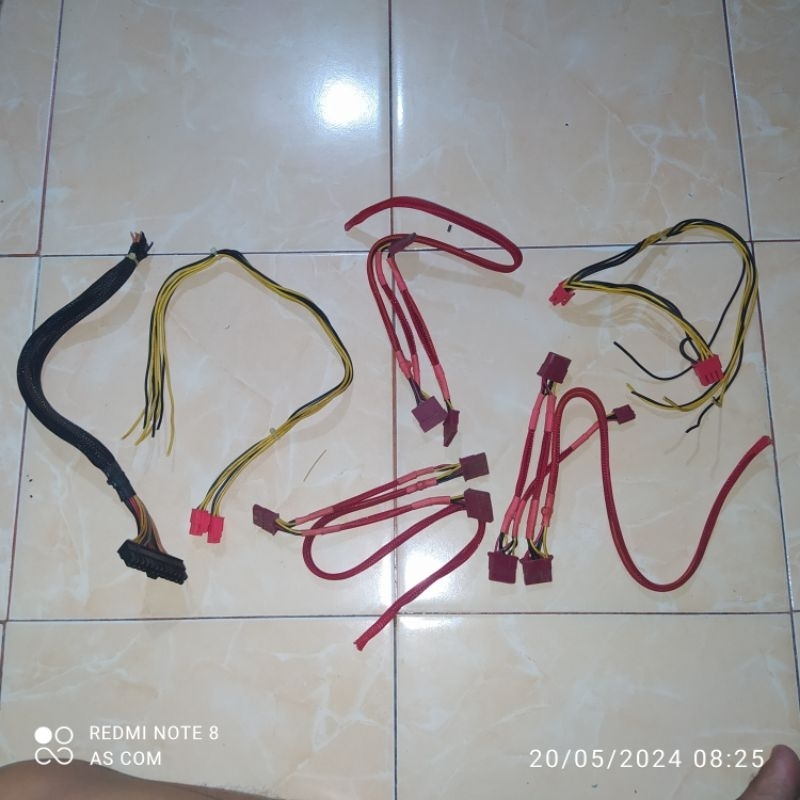 Kabel PSU Komputer - 24Pin SATA Molex 6Pin VGA