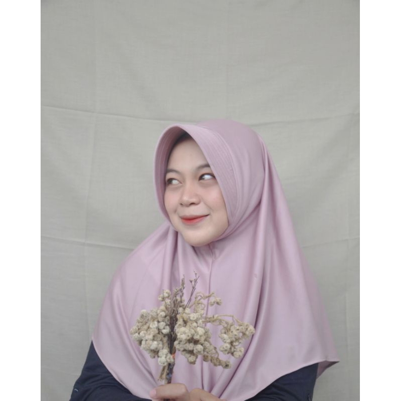 HIJAB BERGO, FREE POUCH, DEWASA UKURAN L, PANJANG NYAMAN MUSLIM