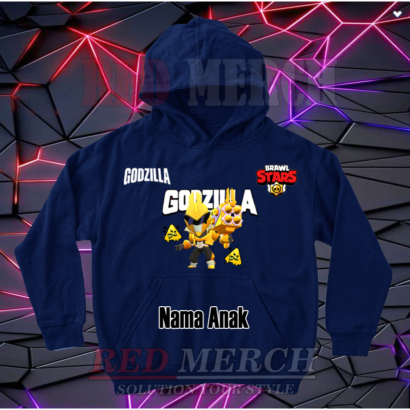jaket hoodie anak brawl stars x godzilla game skin brawl stars - RedMerch - Red Merch