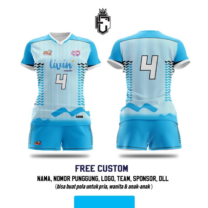 Jersey Voli Cewek Proliga Jakarta Livin Mandiri