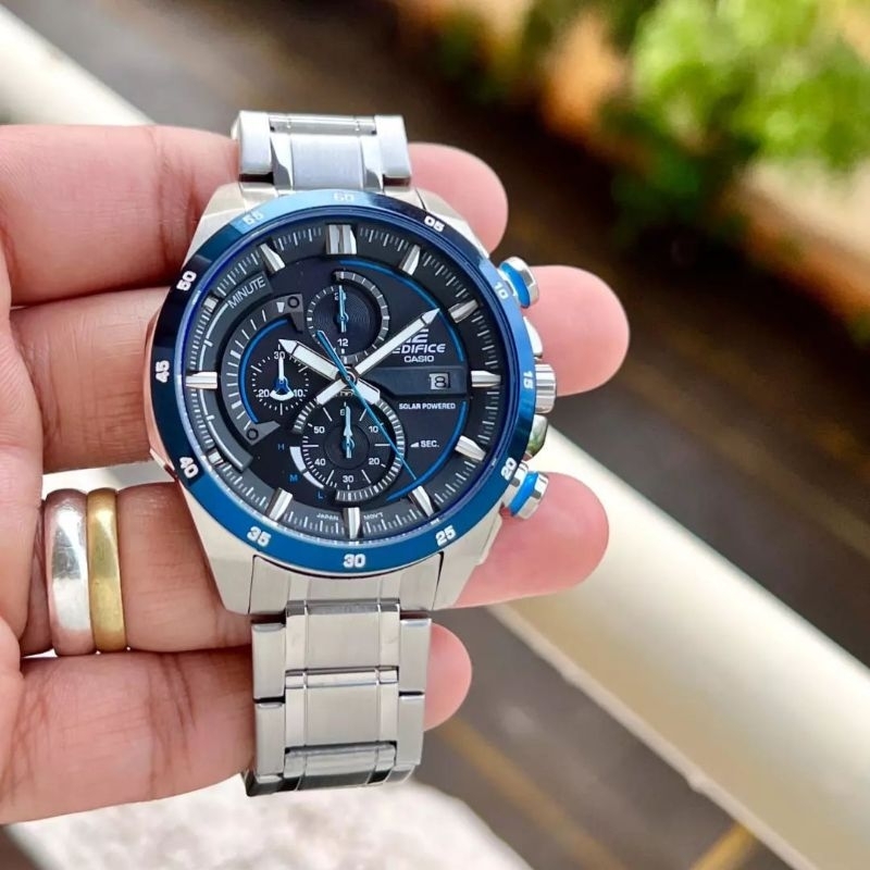 Jam Tangan Pria Casio Edifice EQS-600 Solar Silver