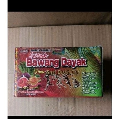 Jamu bawang Dayak plus sari buah Tin isi 30