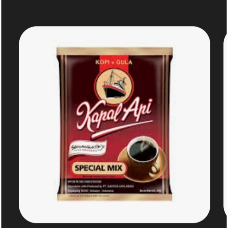 

kopi Kapal Api special mix 1 renceng isi 10 sachet