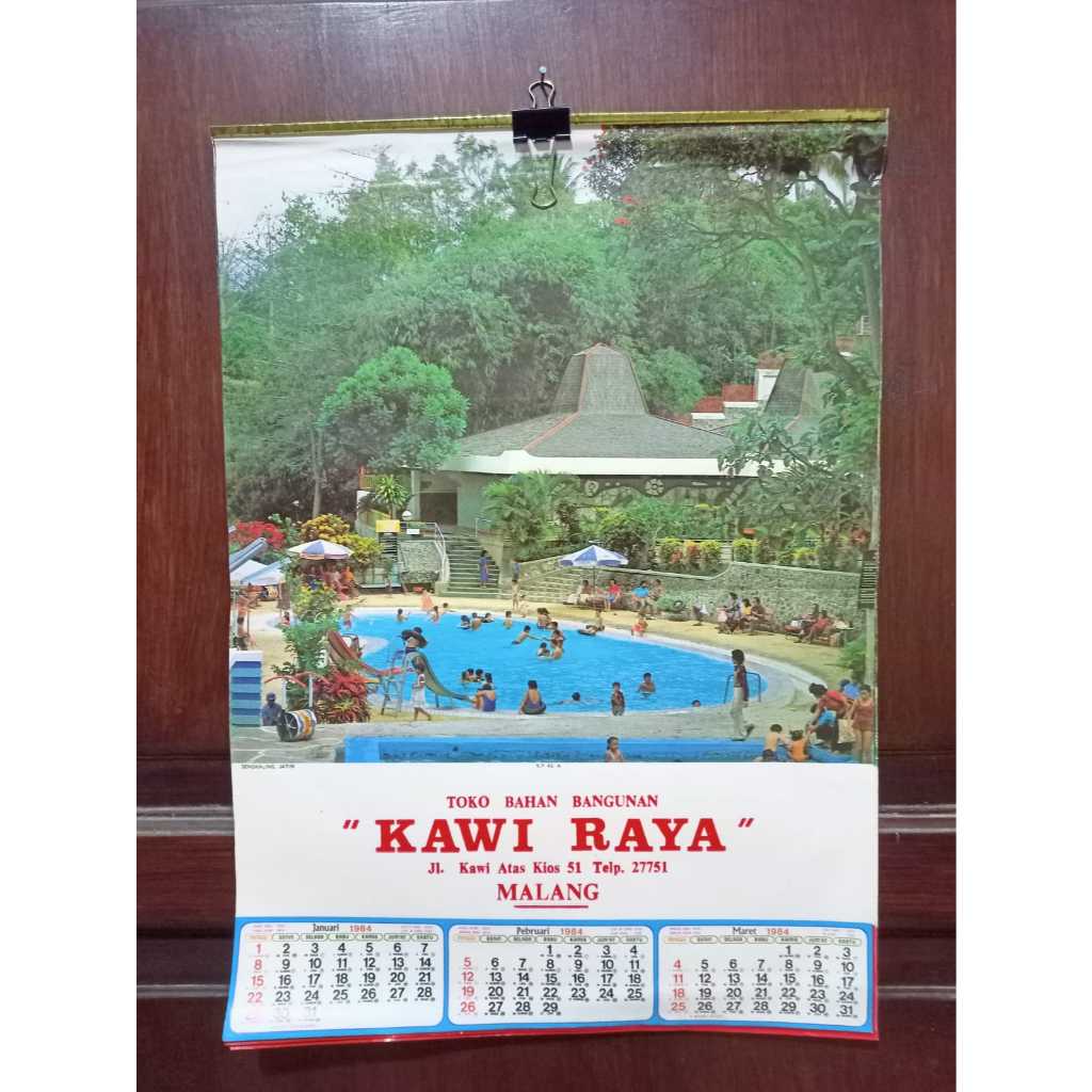 

Koleksi Jadul Kalender Tahun 1984 Kawi Raya Malang
